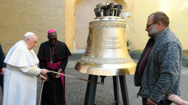 Pope Francis consecrates ‘Voice of the Unborn Bell’ for Zambia