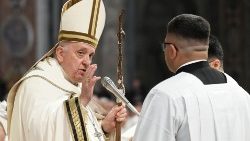 Papst Franziskus bei der Chrisam-Messe