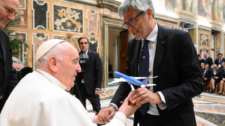 Аудиенция на папата с мениджърите и персонала на ITA Airways