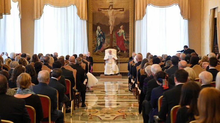 Аудиенция на папата с членовете на Papal Foundation