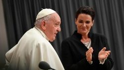 Папа Францішак на сустрэчы з прадстаўнікамі венгерскіх уладаў