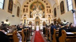 2023.04.29 Viaggio Apostolico in Ungheria - Visita alla Comunità Greco-Cattolica presso la Chiesa Protezione della Madre di Dio