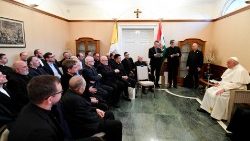 Pope Francis meets with Jesuits in Hungary on 29 April 2023