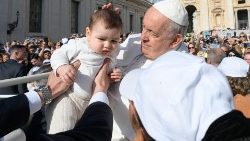 Papst Franziskus an diesem Mittwoch