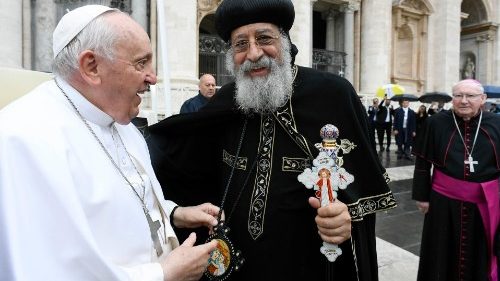 Coptic Pope addresses pilgrims at General Audience with Pope Francis