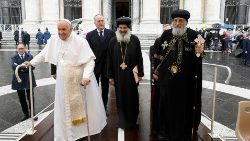 Папа Франциск на общата аудиенция с коптско-православния патриарх на Александрия Тавадрос II