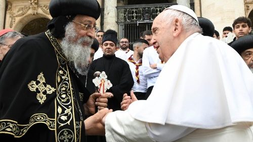 Na saudação do Papa a Tawadros II, a crescente amizade entre as duas Igrejas
