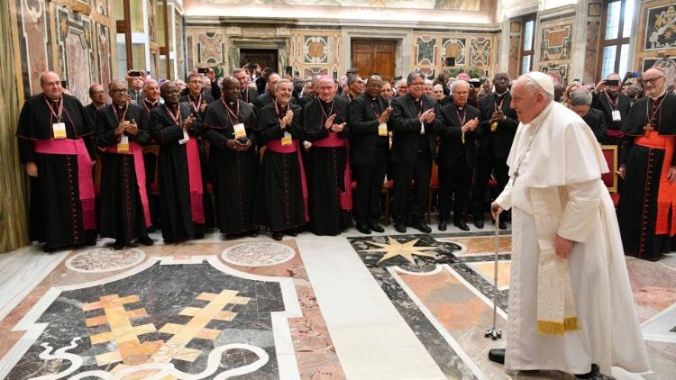 Audiencia del Santo Padre a los participantes en la Asamblea General de Cáritas Internacional, 11 de mayo de 2023. (Vatican Media)