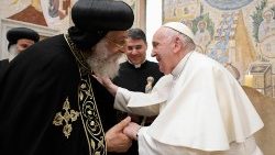 Encuentro del Santo Padre con Su Santidad Tawadros II, Patriarca de la Iglesia Ortodoxa Copta. (Vatican Media)