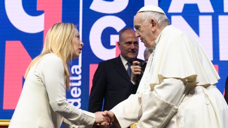 El Papa y la Primera Ministro de Italia