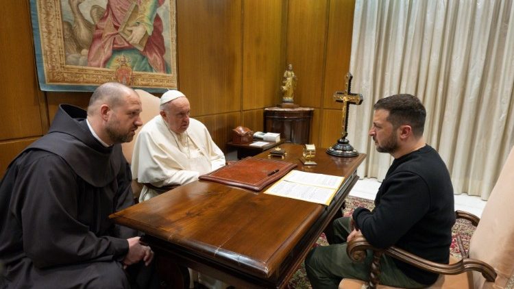Encontro entre Papa Francisco e o presidente Zelensky