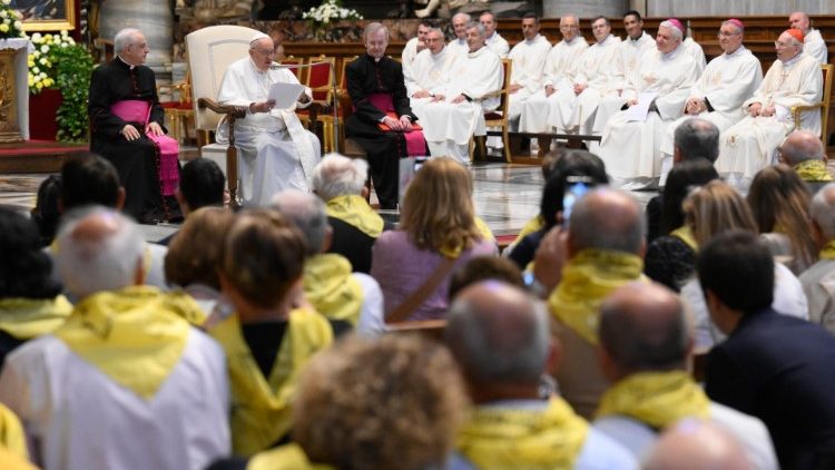 Papa Franjo u obraćanju hodočasnicima u bazilici sv. Petra
