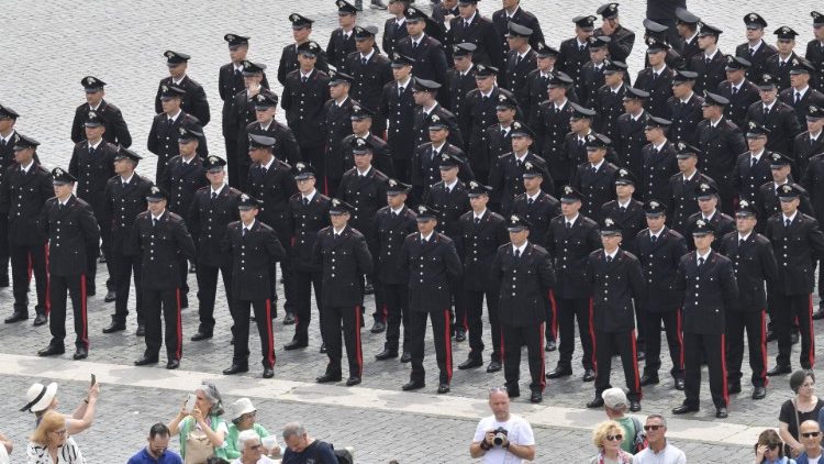 I rappresentanti dell'Arma dei Carabinieri in Piazza San Pietro