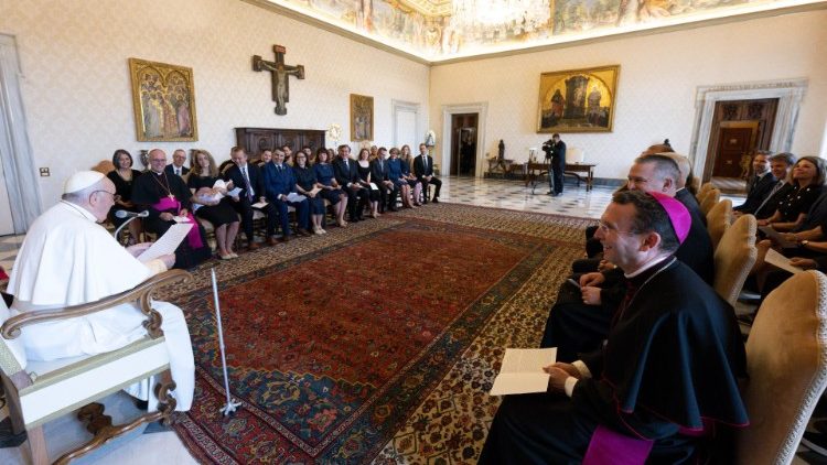 Påvens audiens med kommiten för den Nationella Eukaristiska kongressen i Usa