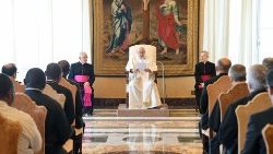 O Papa Francisco com os participantes do Capítulo Geral dos Agostinianos da Assunção