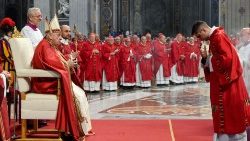 Popiežius vadovauja liturgijai Šv. Petro bazilikoje