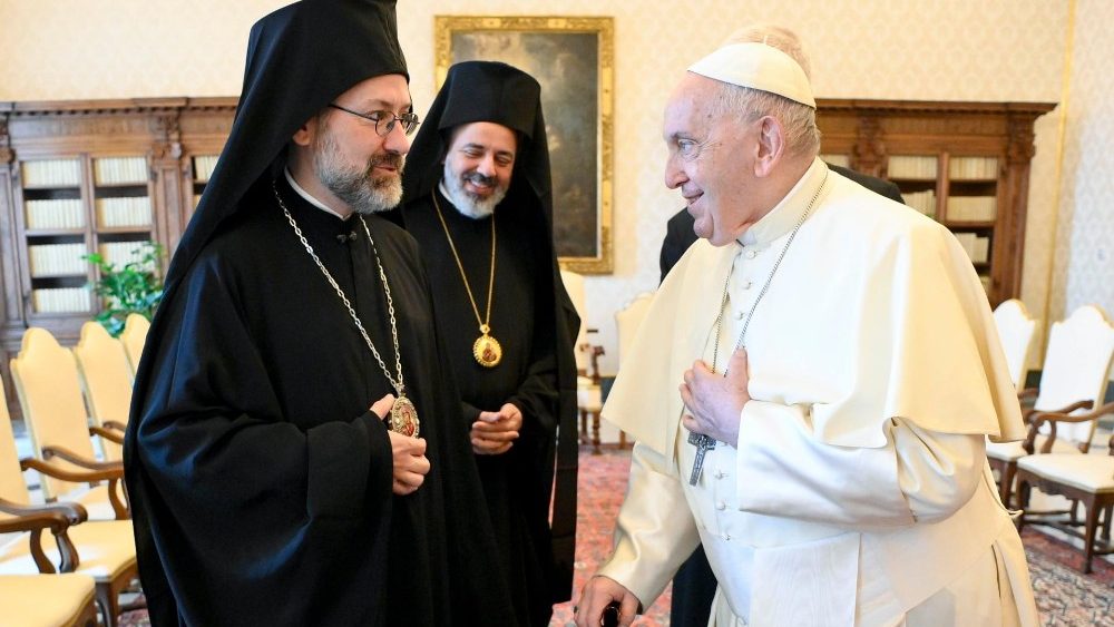 La papa Francisc, o delegație a Patriarhiei Ecumenice a Costantinopolului