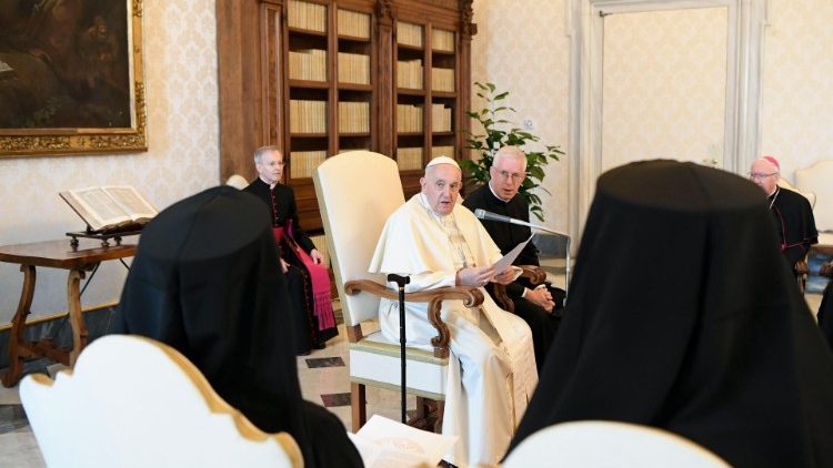 Pope Francis addresses the Delegation