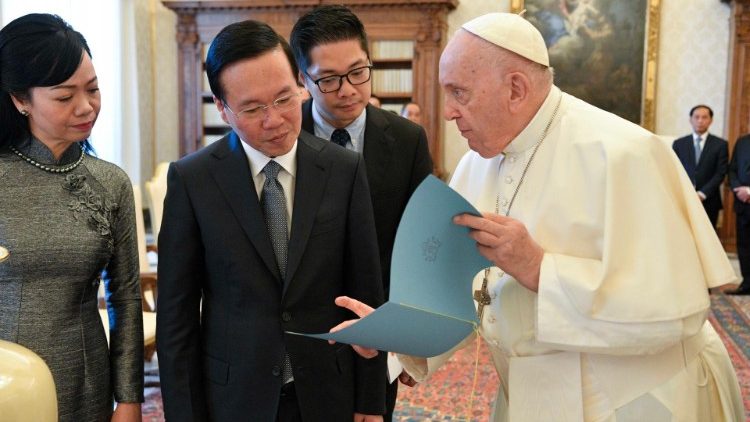 Spotkanie Prezydenta Wietnamu Vo Van Thuonga z Papieżem Franciszkiem