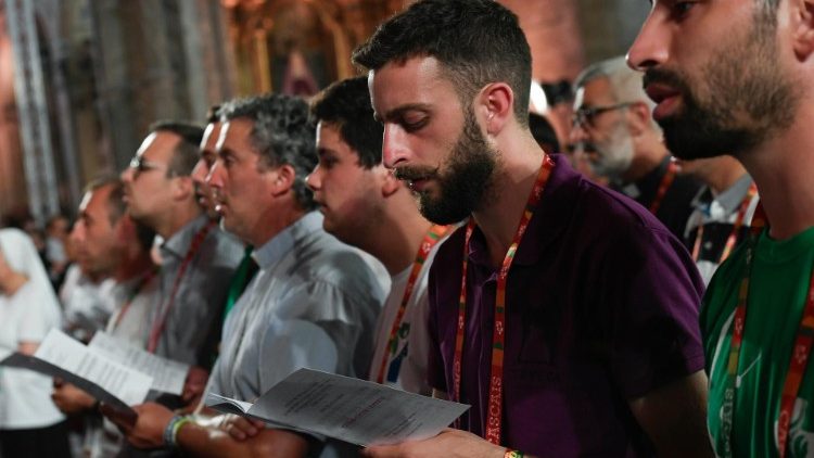 Vespers at Lisbon's Jeronimos Monastery with Pope Francis