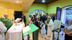2023.08.03 Viaggio Apostolico in Portogallo in occasione della XXXVII Giornata Mondiale della Gioventu' -  Messa in Nunziatura