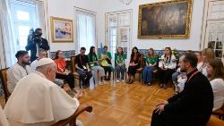 Popiežiaus susitikimas Lisabonoje su PJD dalyviais iš Ukrainos