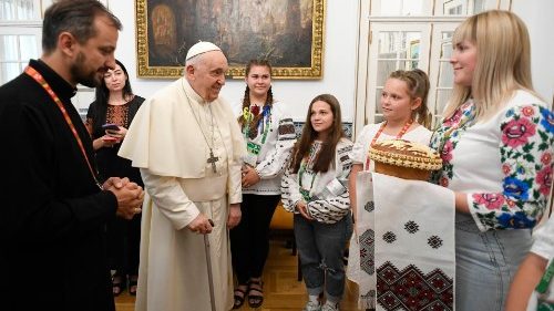 Le Pape a reçu en privé des jeunes pèlerins ukrainiens