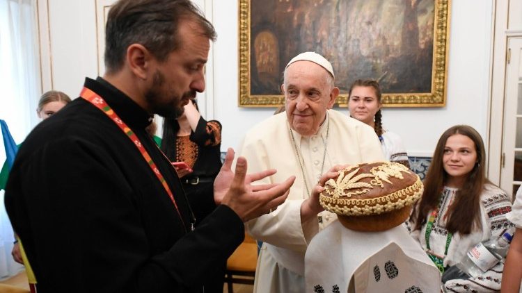 Popiežiaus susitikimas su Ukrainos jaunimu Lisabonoje