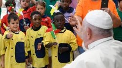 Il Papa al Centro di Serafina per l'incontro con i rappresentanti di alcuni centri di assistenza e di carità