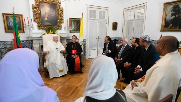 Papa Francisco na Nunciatura Apostólica em Lisboa