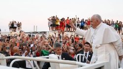 教皇フランシスコと若者たち　2023年8月　ポルトガル・リスボンでの世界青年の日大会