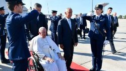 Papa Franjo i Predsjednik Republike Portugala u lisabonskoj zračnoj luci
