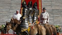 Påven välkomnas i Mongoliet
