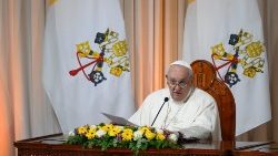 Papst Franziskus, der erste Papst auf mongolischem Boden, hat am Samstagmorgen seine erste Ansprache in der Mongolei gehalten