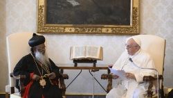 His Holiness Baselios Marthoma Mathews III together with Pope Francis