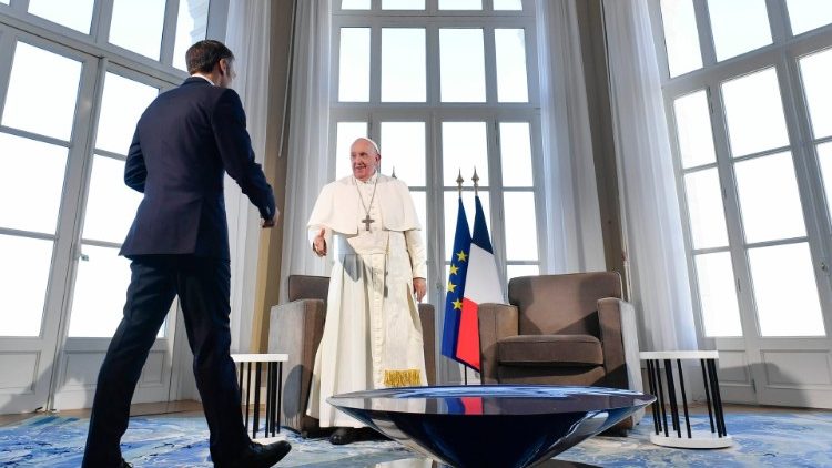 Encontro de Francisco com o presidente da República da França, Emmnauel Macron