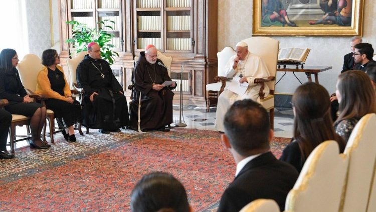 Il Papa con la delegazione del Ceprome