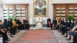 A audiência com a delegação do Ceprome no Vaticano