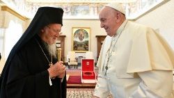 El Papa Francisco y el Patriarca Ecuménico de Constantinopla, Bartolomé