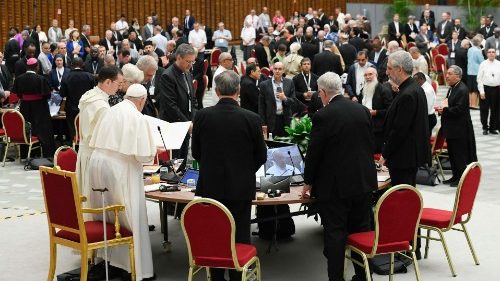 Pope Francis joined Synod participants at the Eighth General Congregation