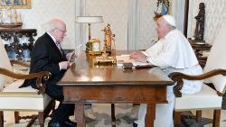 O Papa e Michael D. Higgins, presidente da Irlanda