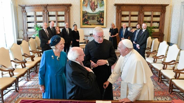 El Papa y el presidente de Irlanda