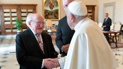 프란치스코 교황과 마이클 D. 히긴스 아일랜드 대통령