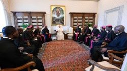 Le Pape François recevant les évêques du Bénin lors de leur visite ad limina (19 octobre 2023)