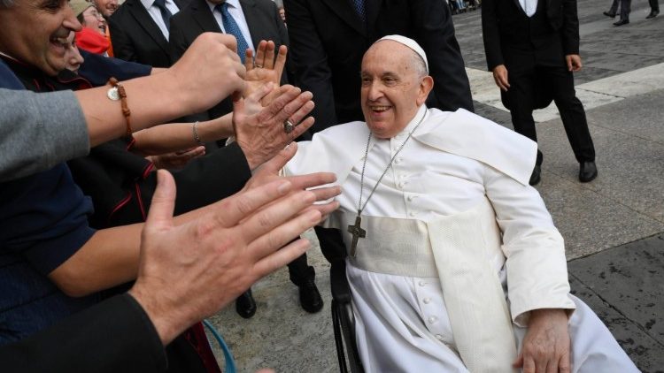 File photo of Pope Francis at a weekly General Audience