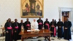 Les évêques du Togo reçus par le Pape François à l'occasion de leur visite ad Limina Apostolorum au Vatican, le 27 octobre 2023.