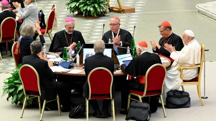 Paavi Franciscus piti keskiviikkona puheen Katolisen kirkon piispainsynodin 16. täysistunnossa.