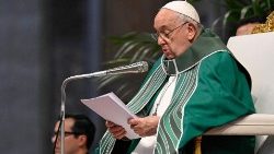 Papst Franziskus bei der Messe an diesem Sonntag