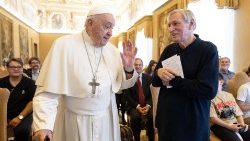Pope with Don Luigi Ciotti, founder of the association Libera