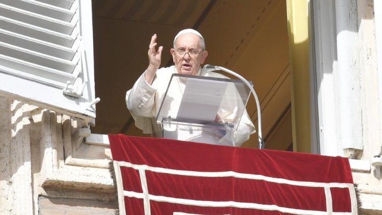 Papa Francisko wakati wa sala ya Malaika wa Bwana 5 Novemba 2023